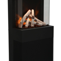 Amantii Cube Electric Fireplace with Bluetooth Speaker Base