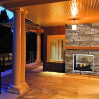 Fortress Indoor Outdoor See-Through Gas Fireplace