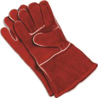 13″ All Leather Red Stove & Fireplace Gloves