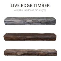 Live Edge Timber Noncombustible Mantels